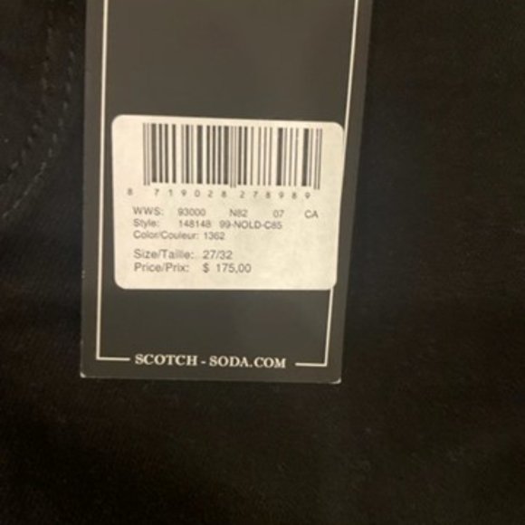 SCOTCH & SODA/haunt  high rise skinny fit denim/ size 27/NWT - Picture 3 of 4